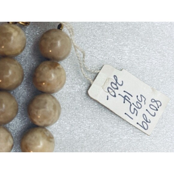 VTG Rosemary G Ro-Do Saks 5th Ave Carved Bead Riverstone Amethyst Necklace 40" - Picture 8 of 8